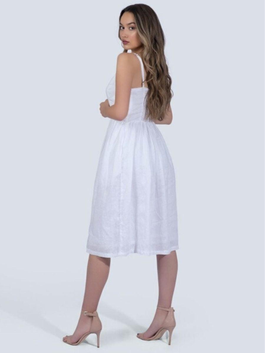 Everly Dress in White | Ethical Fashion-Women's Dresses-Shop Z & Joxa