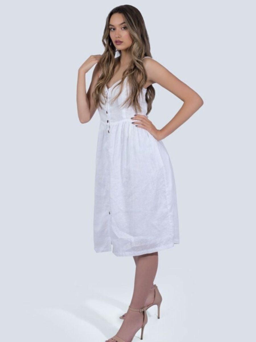 Everly Dress in White | Ethical Fashion-Women's Dresses-Shop Z & Joxa