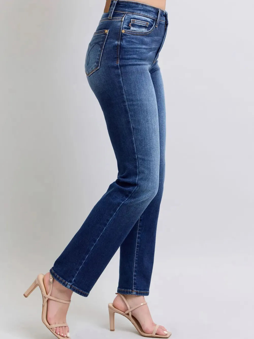 Everyday Ease Washed Straight Leg Jeans by Judy Blue-Women's Jeans-Shop Z & Joxa