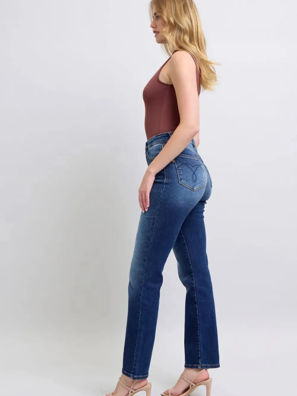 Everyday Ease Washed Straight Leg Jeans by Judy Blue-Women's Jeans-Shop Z & Joxa