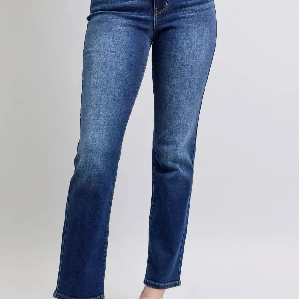 Everyday Ease Washed Straight Leg Jeans by Judy Blue-Women's Jeans-Shop Z & Joxa