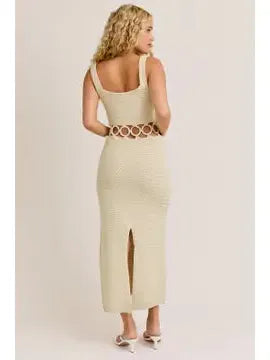 Fashion is an Attitude Square Neck Sleeveless Crochet Midi Dress-Women's Dresses-Shop Z & Joxa