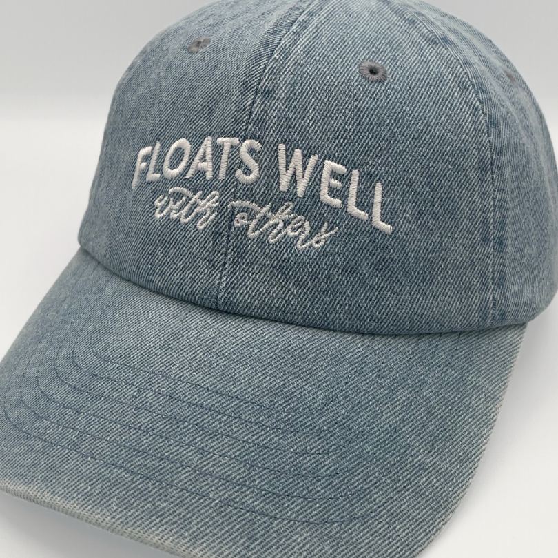 Floats Well With Others Denim Baseball Hat-Hat-Shop Z & Joxa