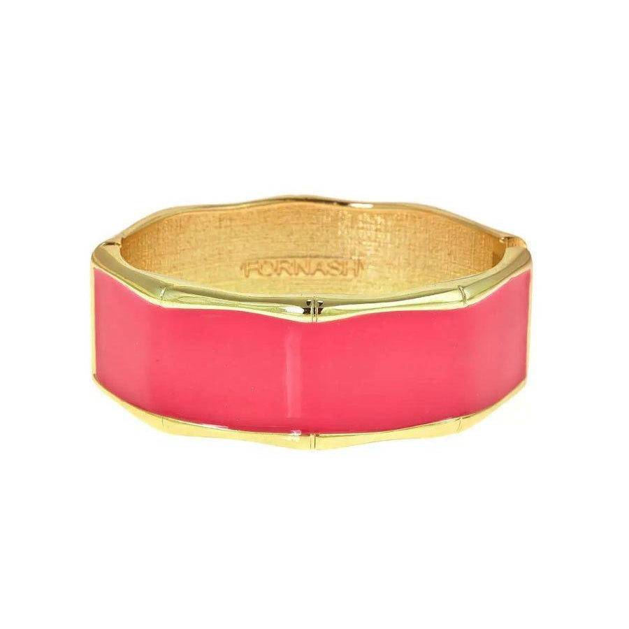 Golden Enamel Hinged Bracelet-Women's Accessories-Shop Z & Joxa