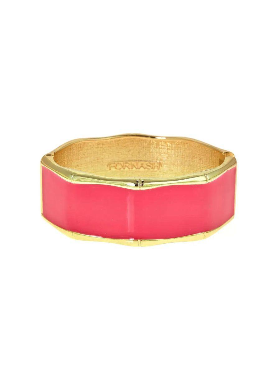 Golden Enamel Hinged Bracelet-Women's Accessories-Shop Z & Joxa