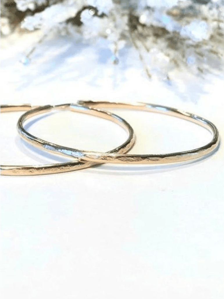 Handmade 50mm 14k Gold Filled Hoop Earrings-Women's Accessories-Shop Z & Joxa