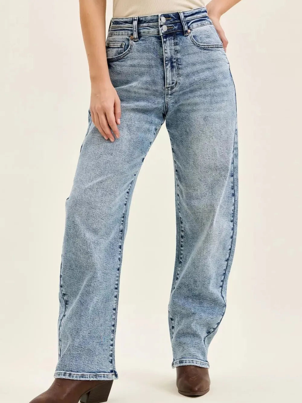 Judy Blue Arc Appeal High Waist Marlow Arc Leg Jeans-Women's Jeans-Shop Z & Joxa