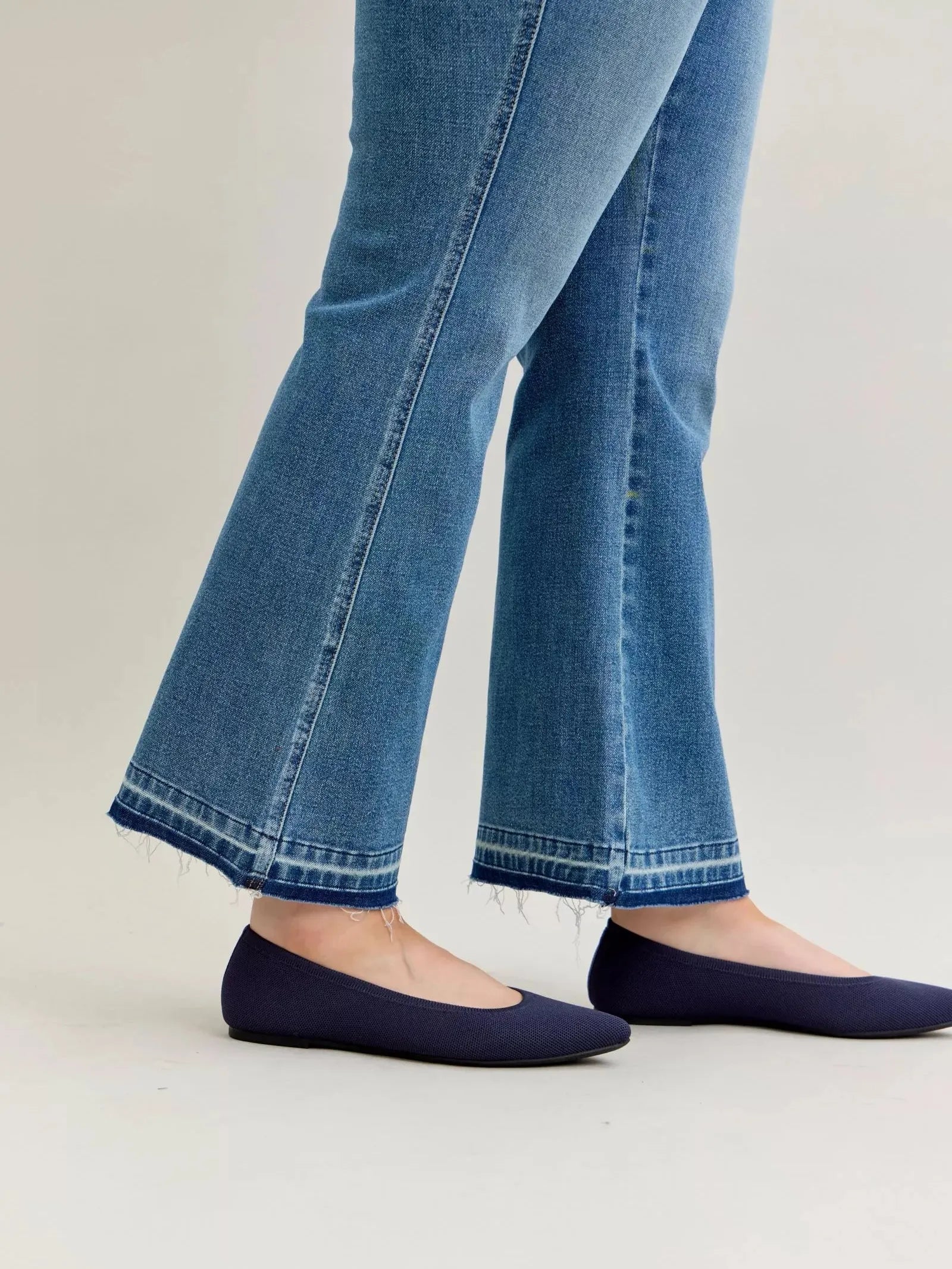 Judy Blue Blue Crush Tummy Control Mid Rise Slim Bootcut Release Hem Jeans-Women's Jeans-Shop Z & Joxa