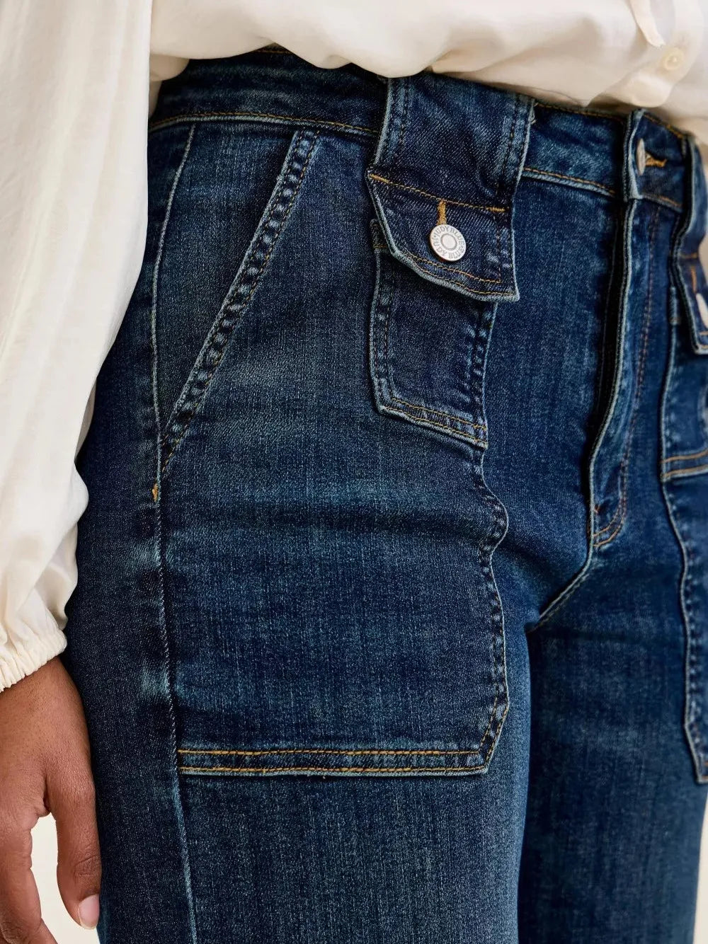 Judy Blue Built for Style Highrise Wide Crop Utility Jeans-Women's Jeans-Shop Z & Joxa