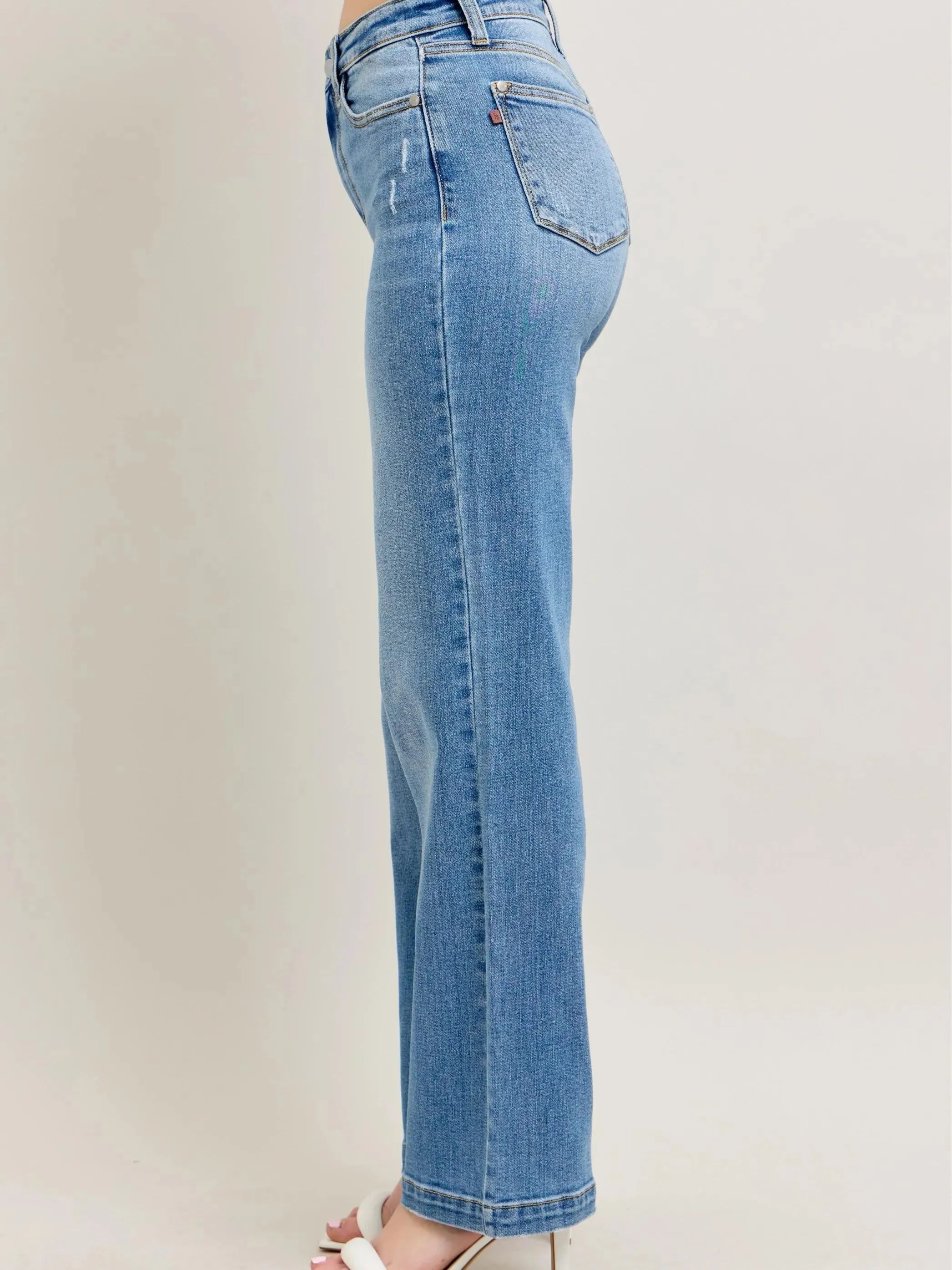 Judy Blue Classic High Rise Straight Cut Jeans-Women's Jeans-Shop Z & Joxa