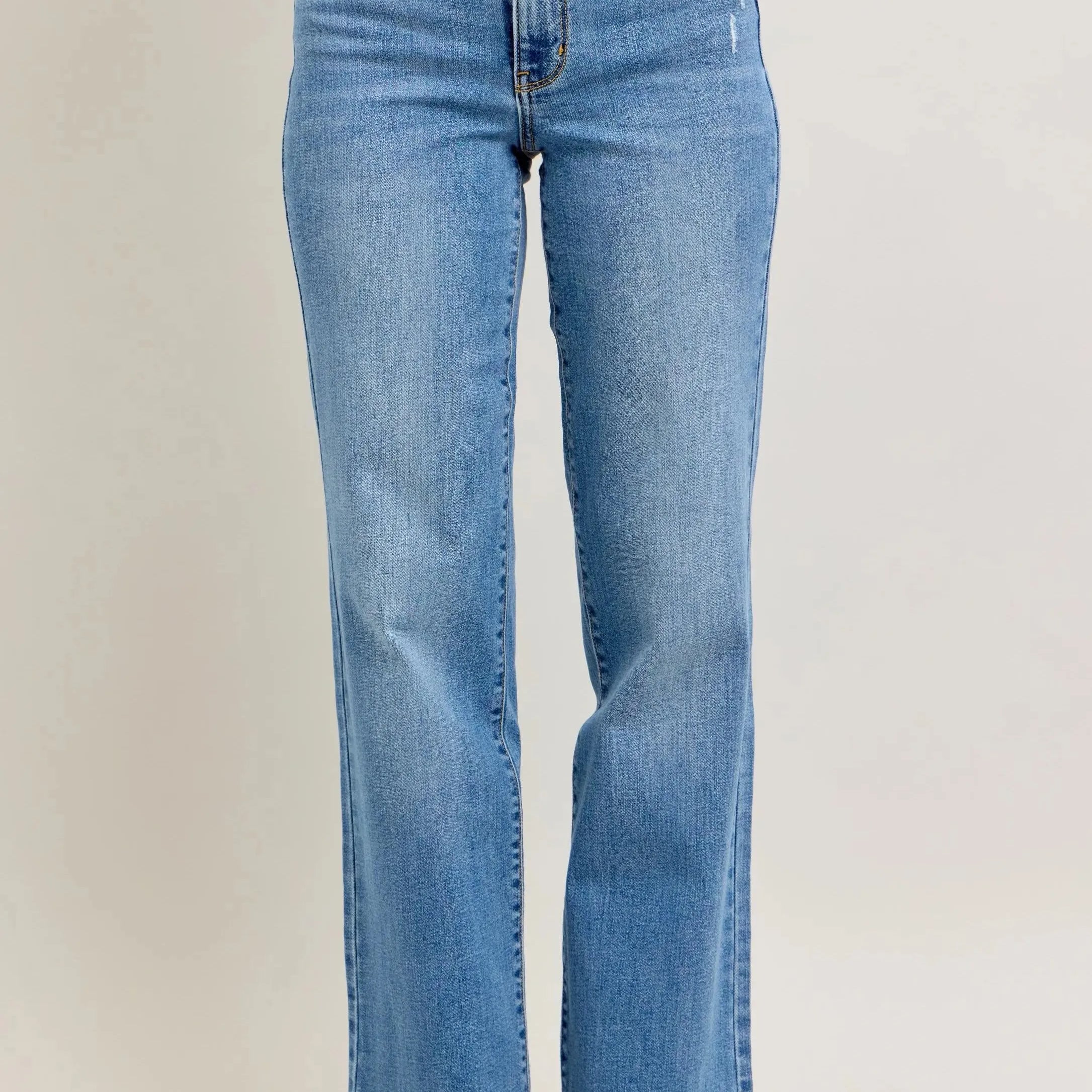 Judy Blue Classic High Rise Straight Cut Jeans-Women's Jeans-Shop Z & Joxa