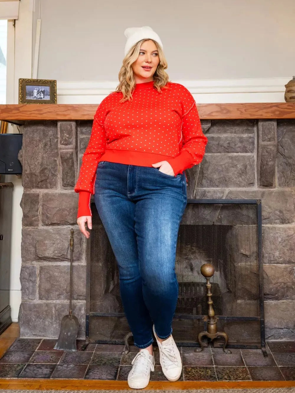 Judy Blue Cozy Curve Stone Washed Thermal Skinny Jeans-Women's Jeans-Shop Z & Joxa