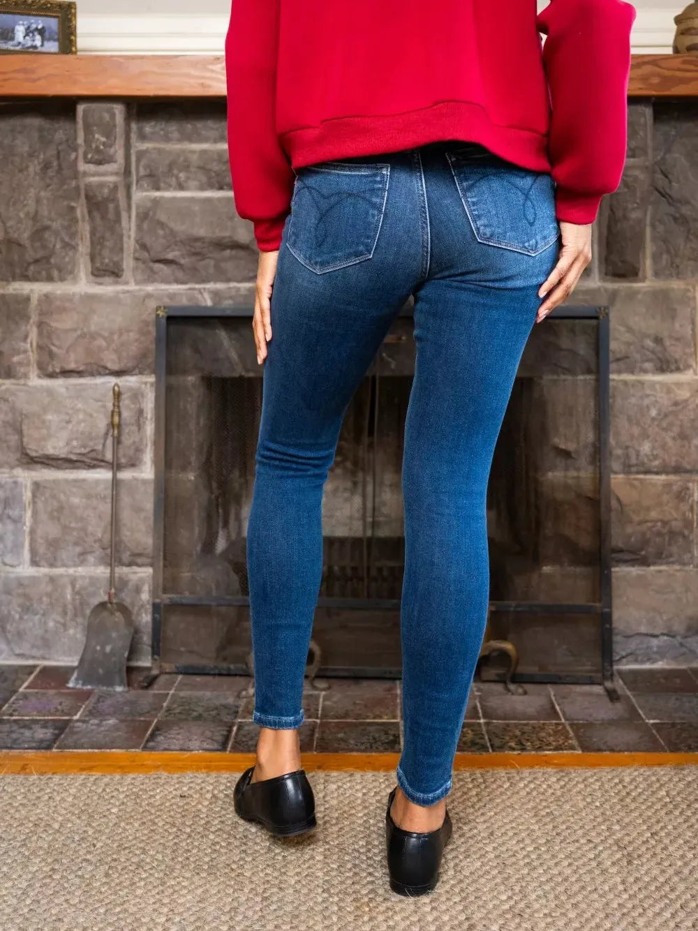 Judy Blue Cozy Curve Stone Washed Thermal Skinny Jeans-Women's Jeans-Shop Z & Joxa