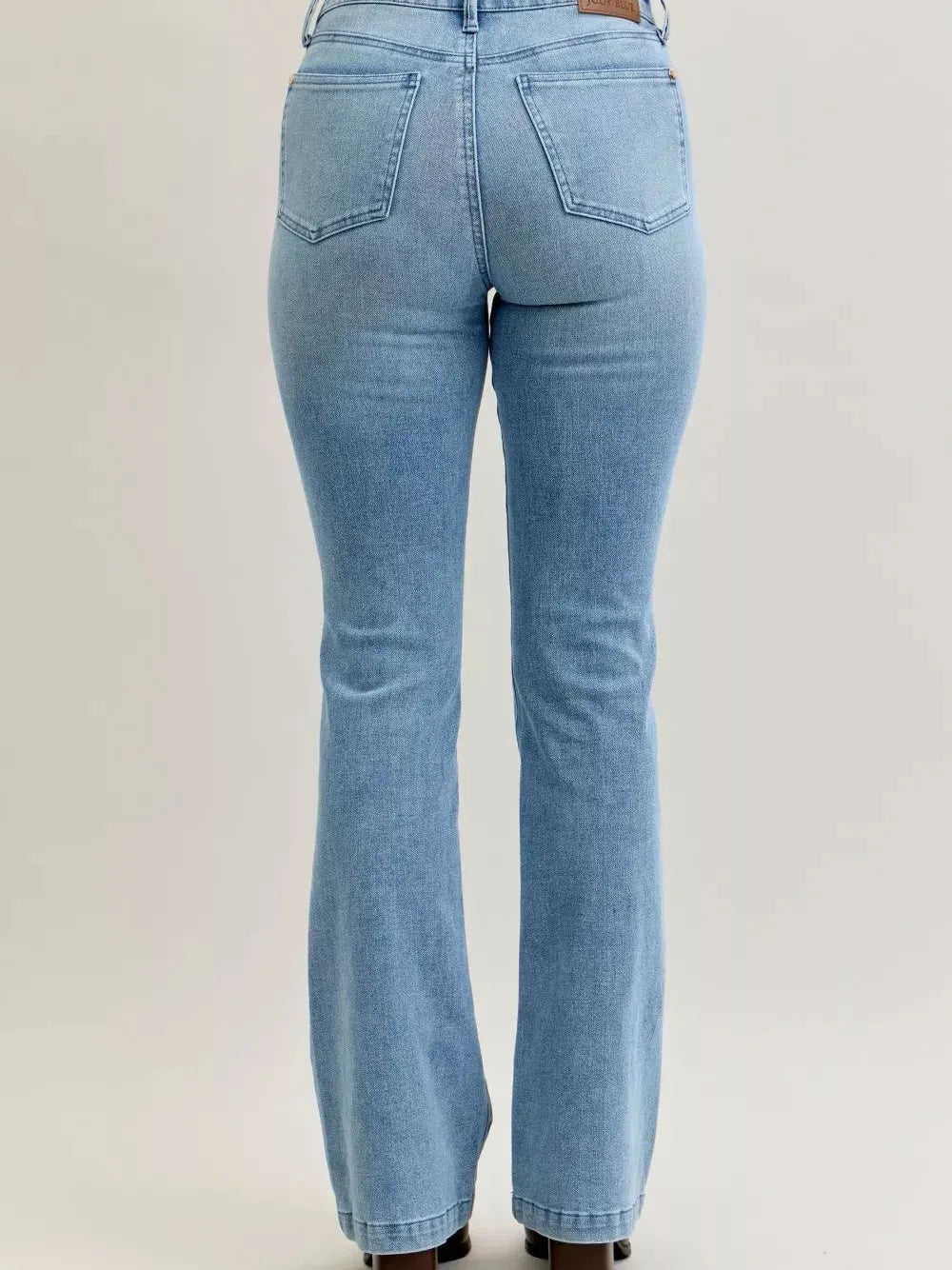 Judy Blue Denim Darling Mid Rise Bootcut Front Pocket Jeans-Women's Jeans-Shop Z & Joxa