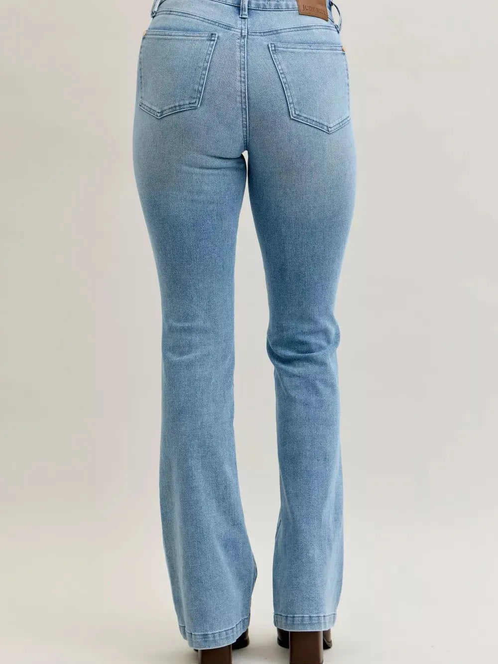 Judy Blue Denim Darling Mid Rise Bootcut Front Pocket Jeans-Women's Jeans-Shop Z & Joxa