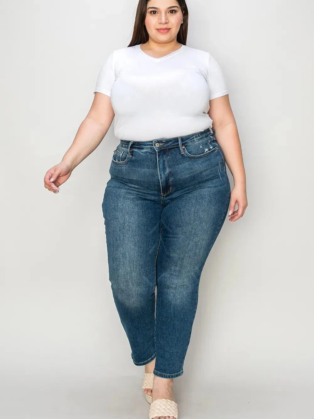 Judy Blue Feel Good Tummy Control Highrise Slimstretch Jeans-Women's Jeans-Shop Z & Joxa