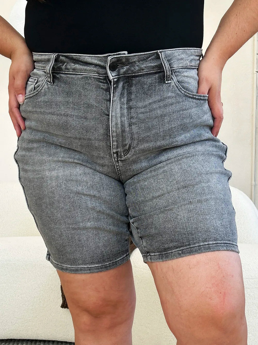 Judy Blue High Tide High Waist Washed Denim Shorts-Women's Jeans-Shop Z & Joxa