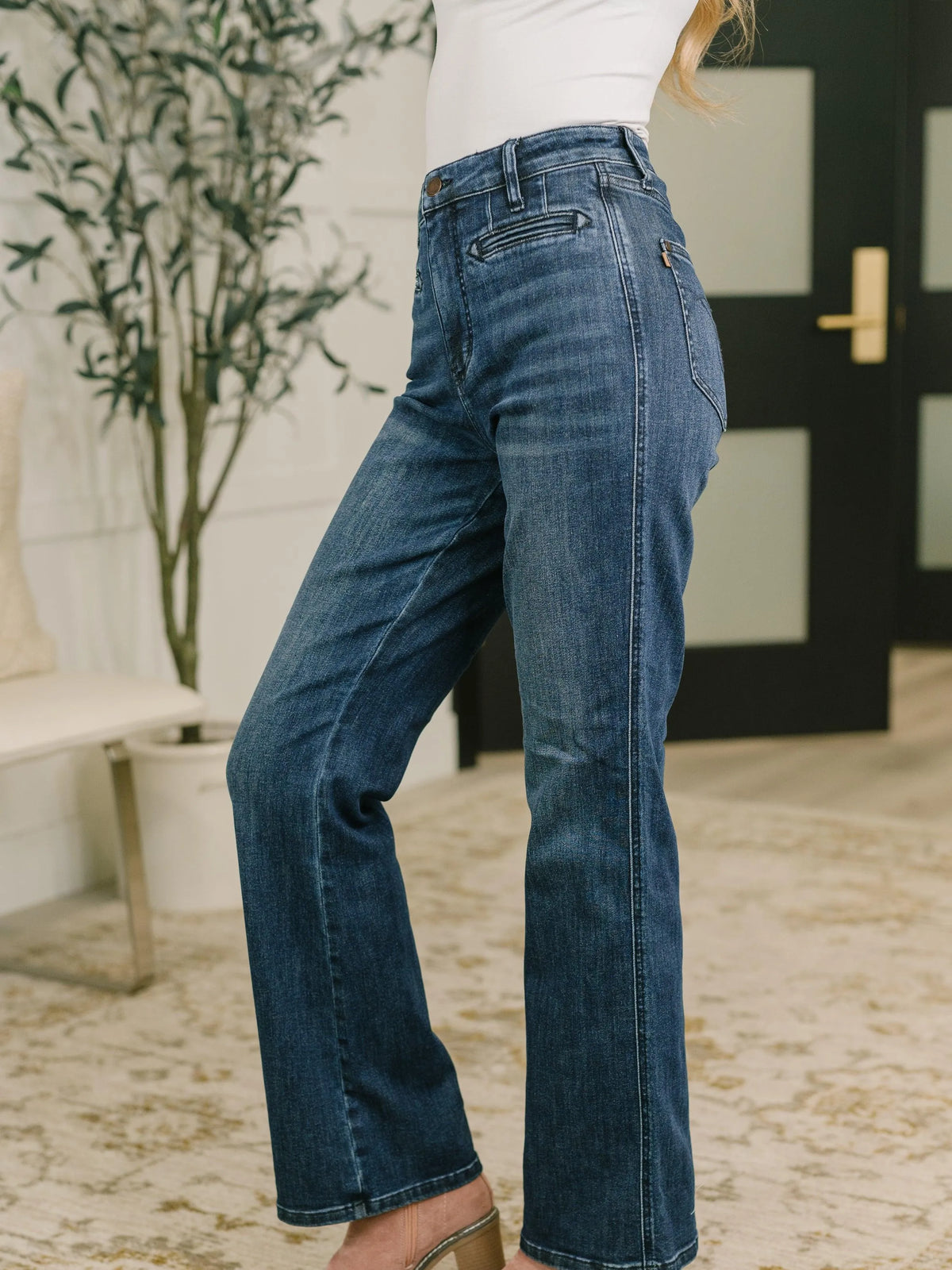 Judy Blue Jean Queen Highrise Bootcut Jean with Welt Pockets-Women's Jeans-Shop Z & Joxa