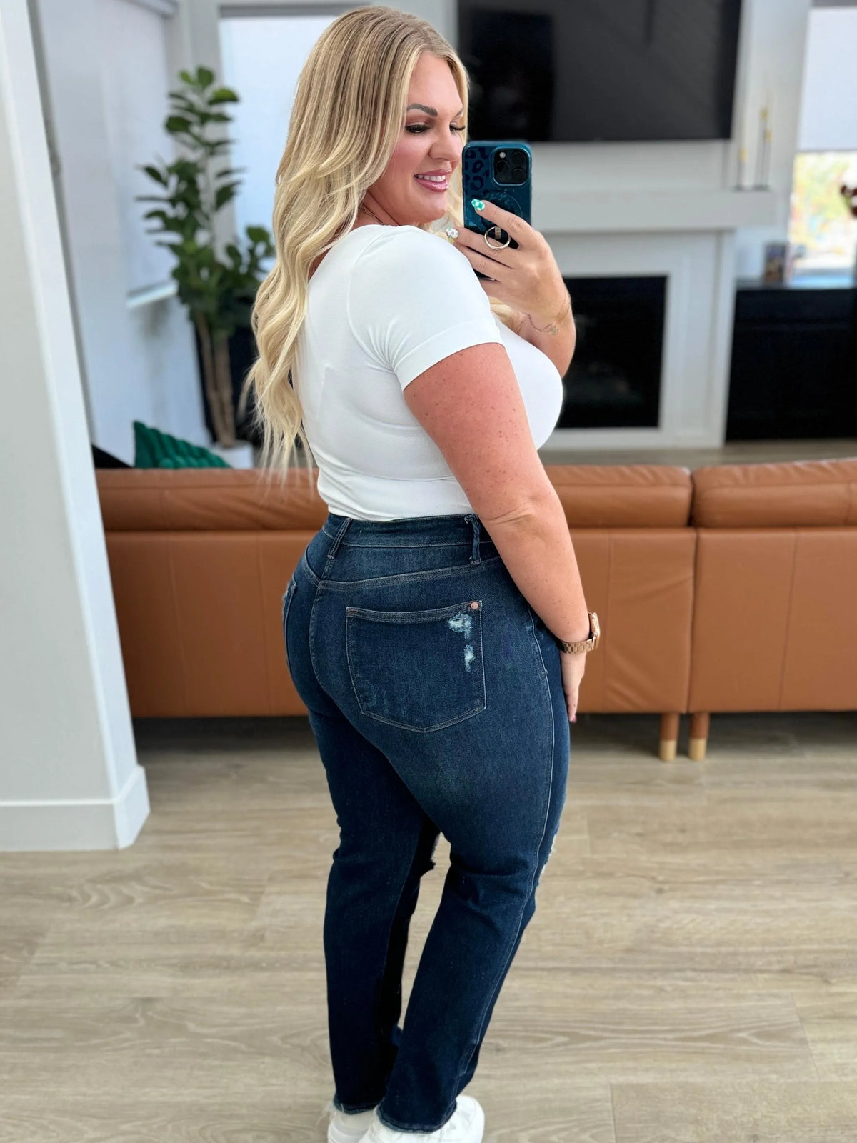 Judy Blue Magic in the Making Rigid Magic Distressed Jeans-Women's Jeans-Shop Z & Joxa