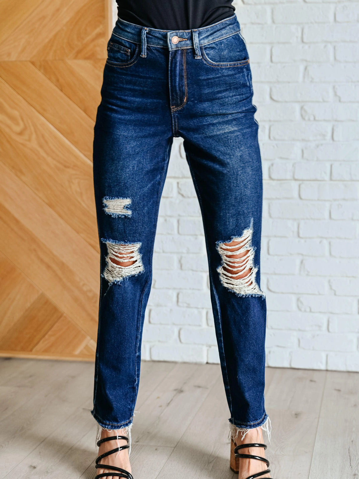Judy Blue Magic in the Making Rigid Magic Distressed Jeans-Women's Jeans-Shop Z & Joxa