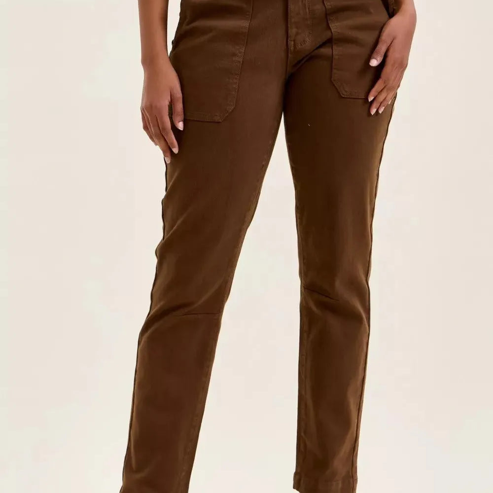 Judy Blue Mahogany Muse Highrise Weekend Jeans with Knee Darts-Women's Jeans-Shop Z & Joxa