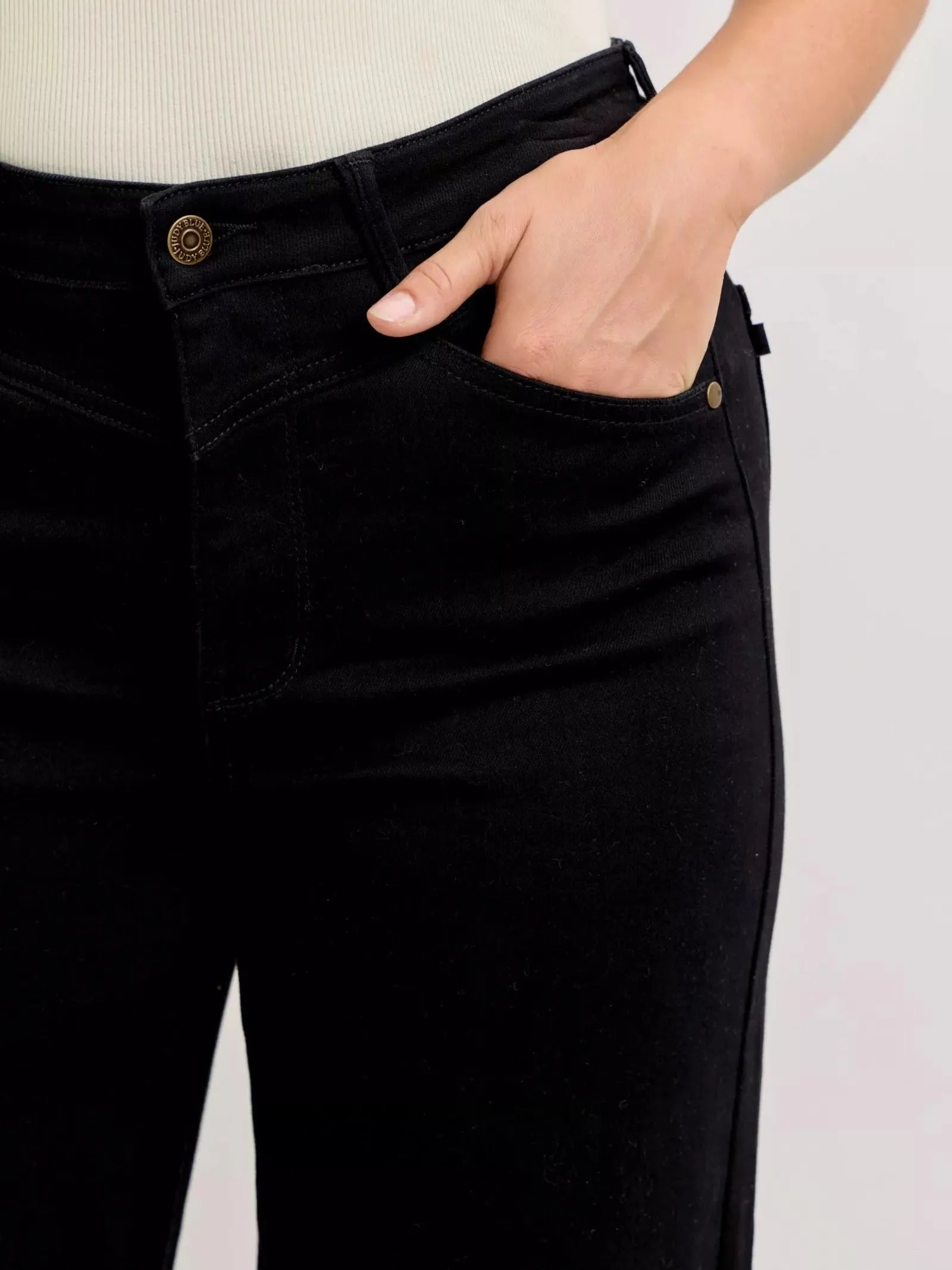 Judy Blue Midnight Wide High-Waisted Wide Leg Jeans-Women's Jeans-Shop Z & Joxa