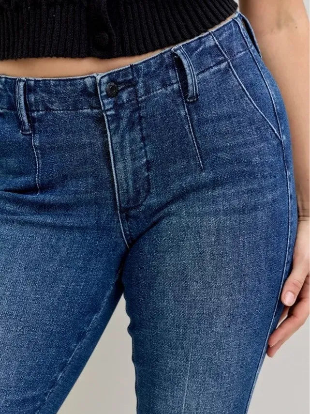 Judy Blue Moonlight Glide Midrise Welt Pocket Bootcut Jeans-Women's Jeans-Shop Z & Joxa