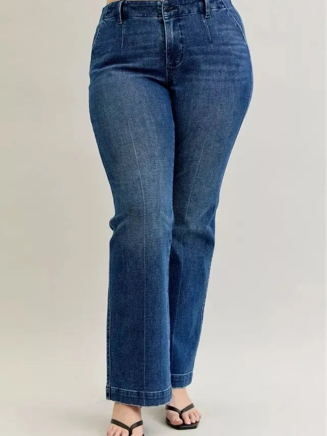Judy Blue Moonlight Glide Midrise Welt Pocket Bootcut Jeans-Women's Jeans-Shop Z & Joxa