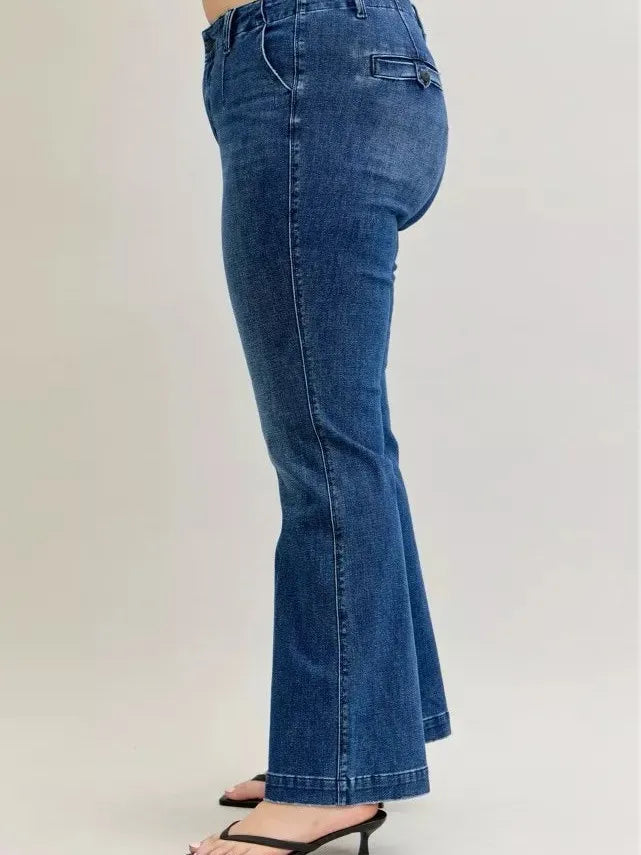 Judy Blue Moonlight Glide Midrise Welt Pocket Bootcut Jeans-Women's Jeans-Shop Z & Joxa