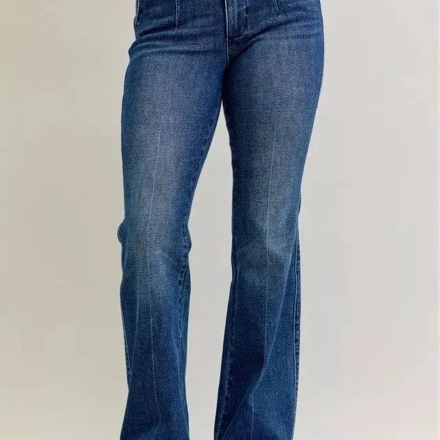 Judy Blue Moonlight Glide Midrise Welt Pocket Bootcut Jeans-Women's Jeans-Shop Z & Joxa