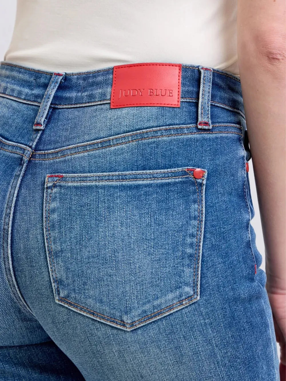 Judy Blue Plaid Perfection Plaid Cuff Straight Leg Jeans-Jeans-Shop Z & Joxa