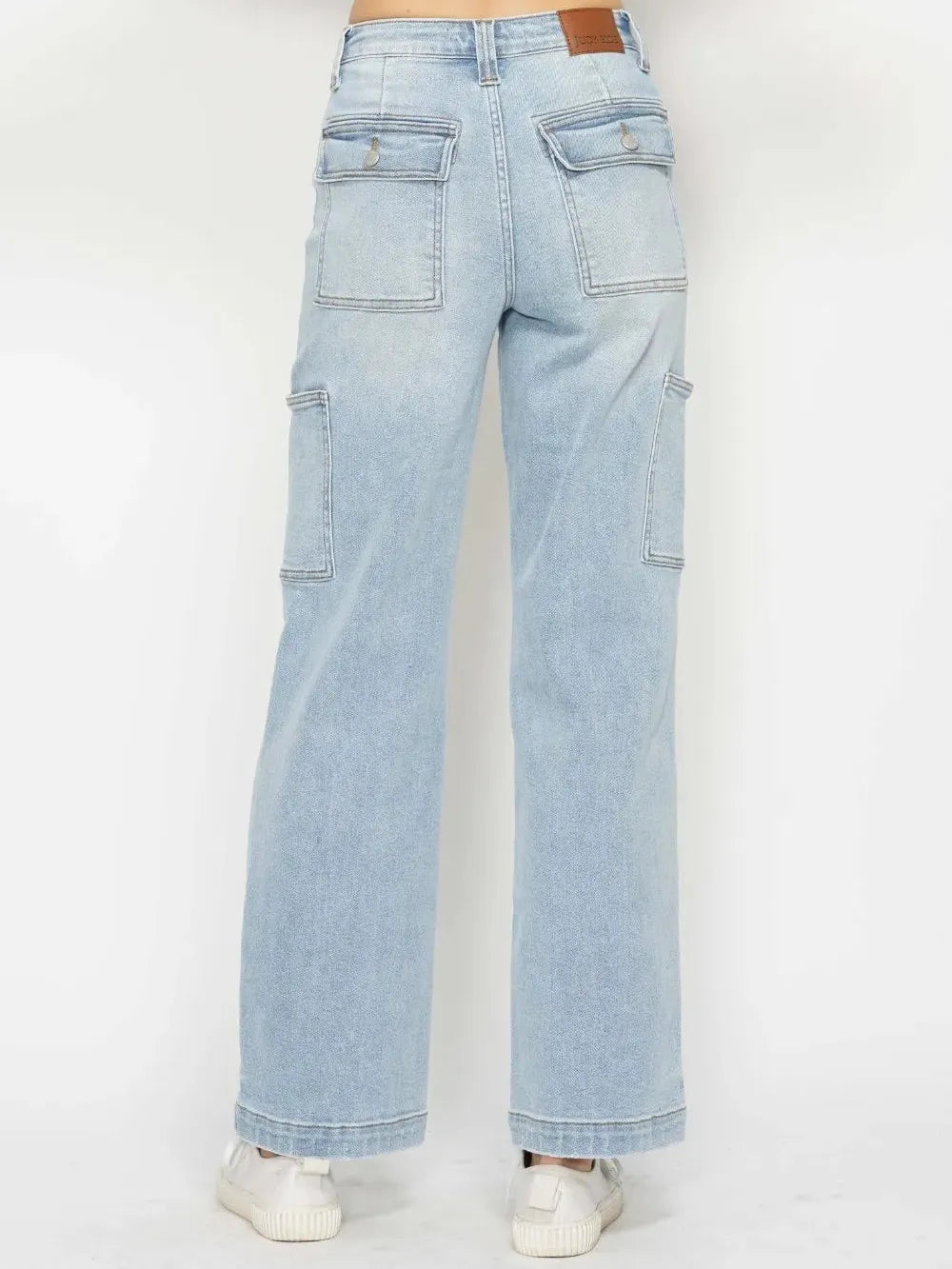 Judy Blue Pocket Full of Charm High Rise Straight Cargo Jeans-Women's Jeans-Shop Z & Joxa