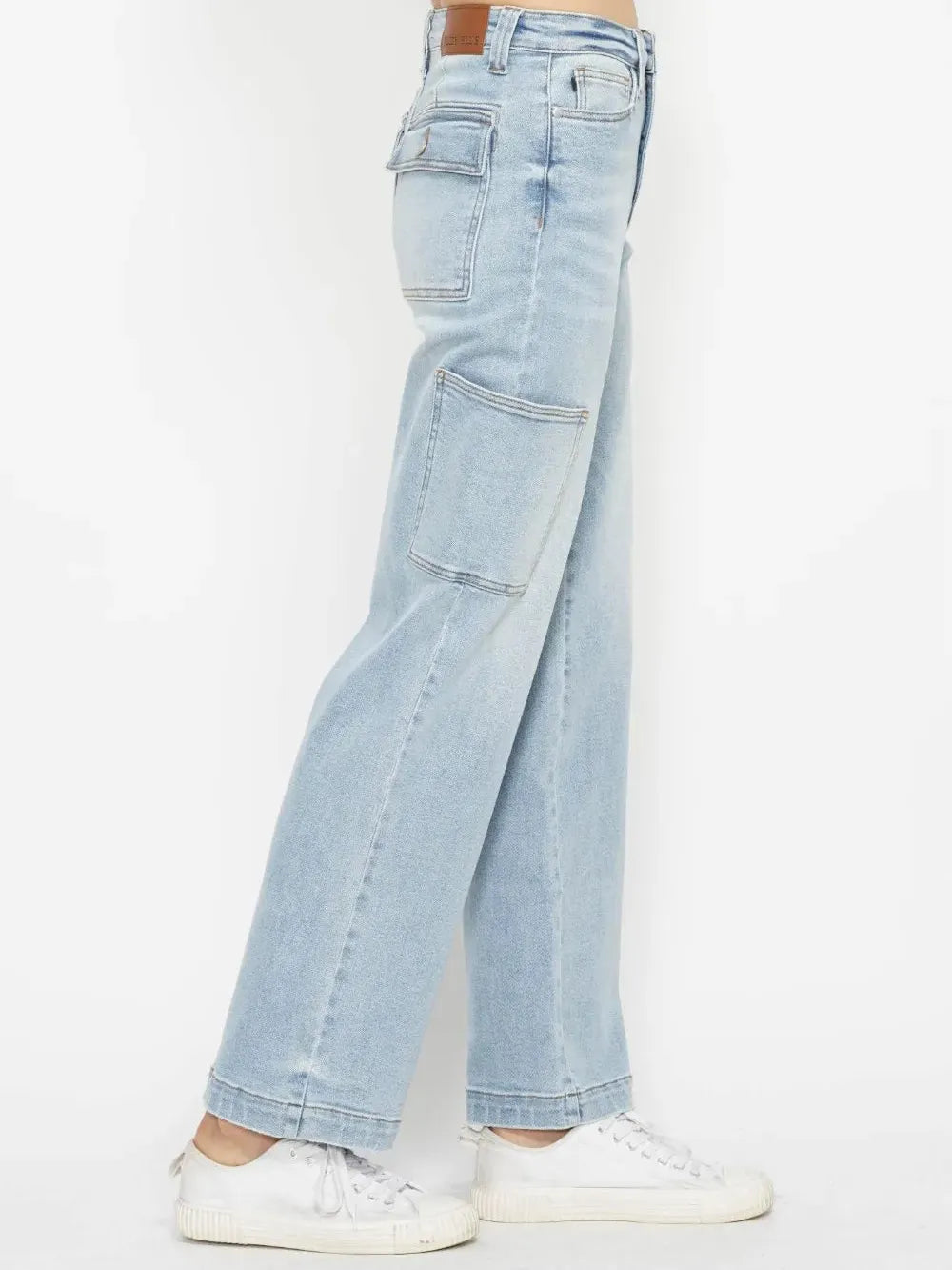 Judy Blue Pocket Full of Charm High Rise Straight Cargo Jeans-Women's Jeans-Shop Z & Joxa