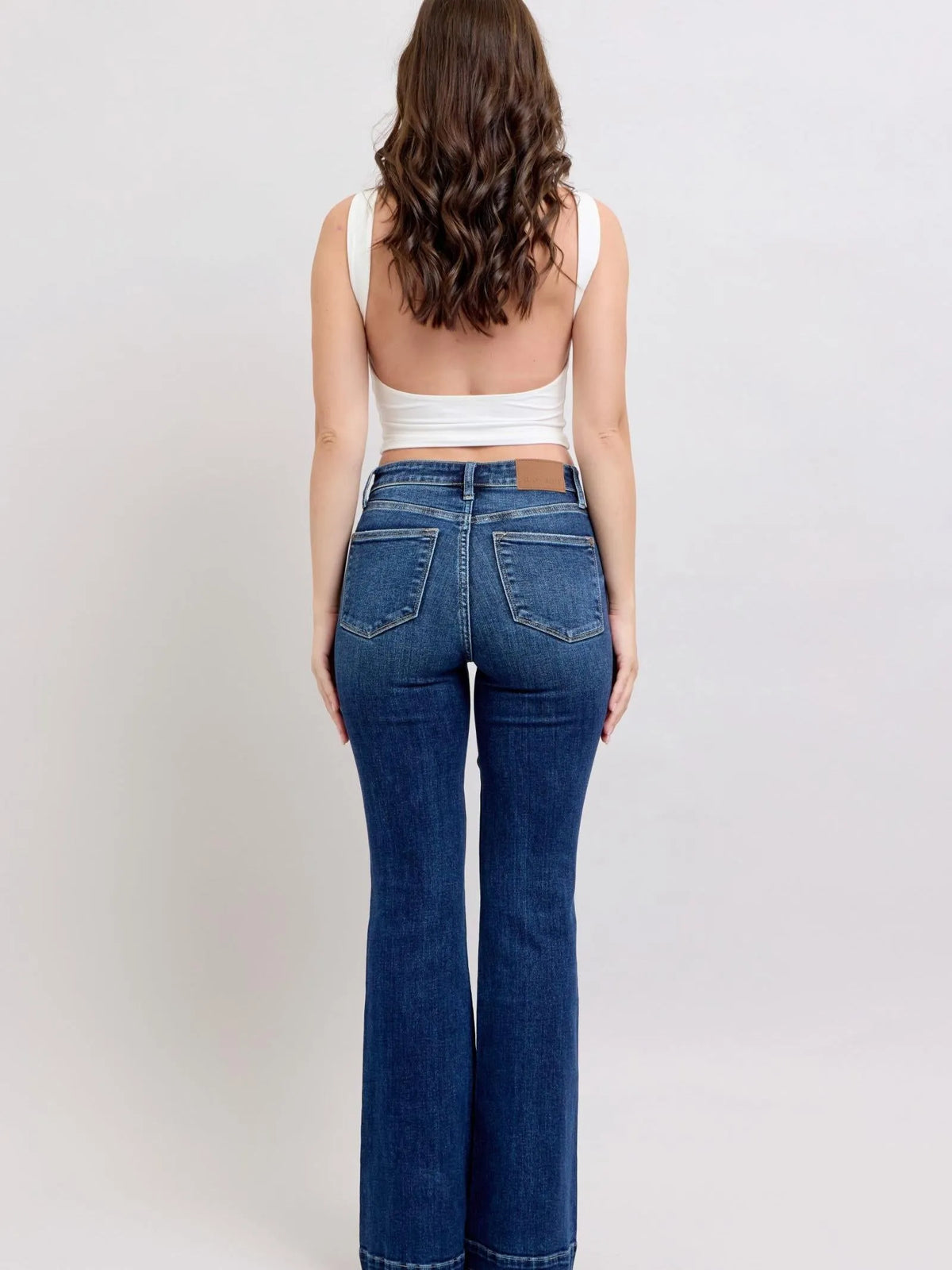 Judy Blue Retro Chic High-Rise Flare Jeans in Dark Wash-Denim-Shop Z & Joxa