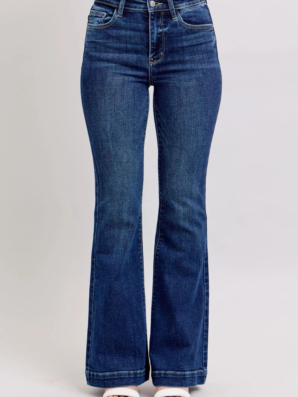 Judy Blue Retro Chic High-Rise Flare Jeans in Dark Wash-Denim-Shop Z & Joxa