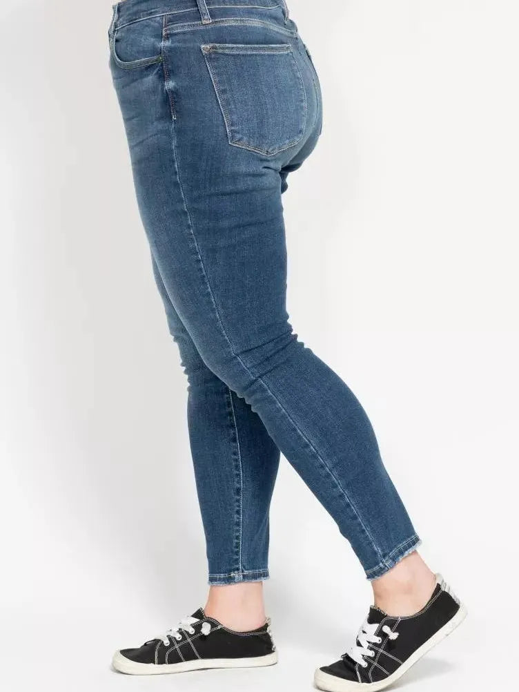 Judy Blue Skyline Chic Highrise Button Fly Skinny Jeans-Women's Jeans-Shop Z & Joxa