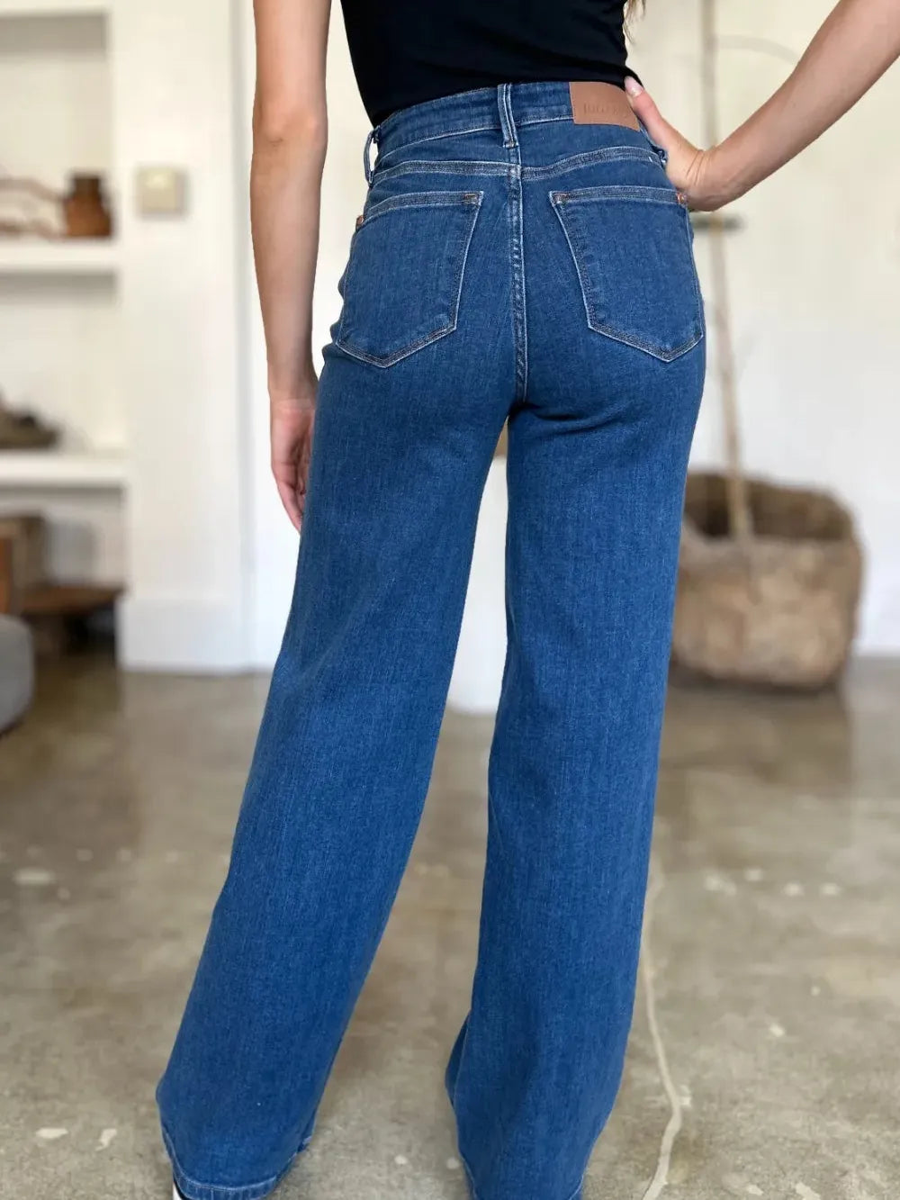 Judy Blue Stone Chic High Rise Straight Cut Jeans-Women's Jeans-Shop Z & Joxa