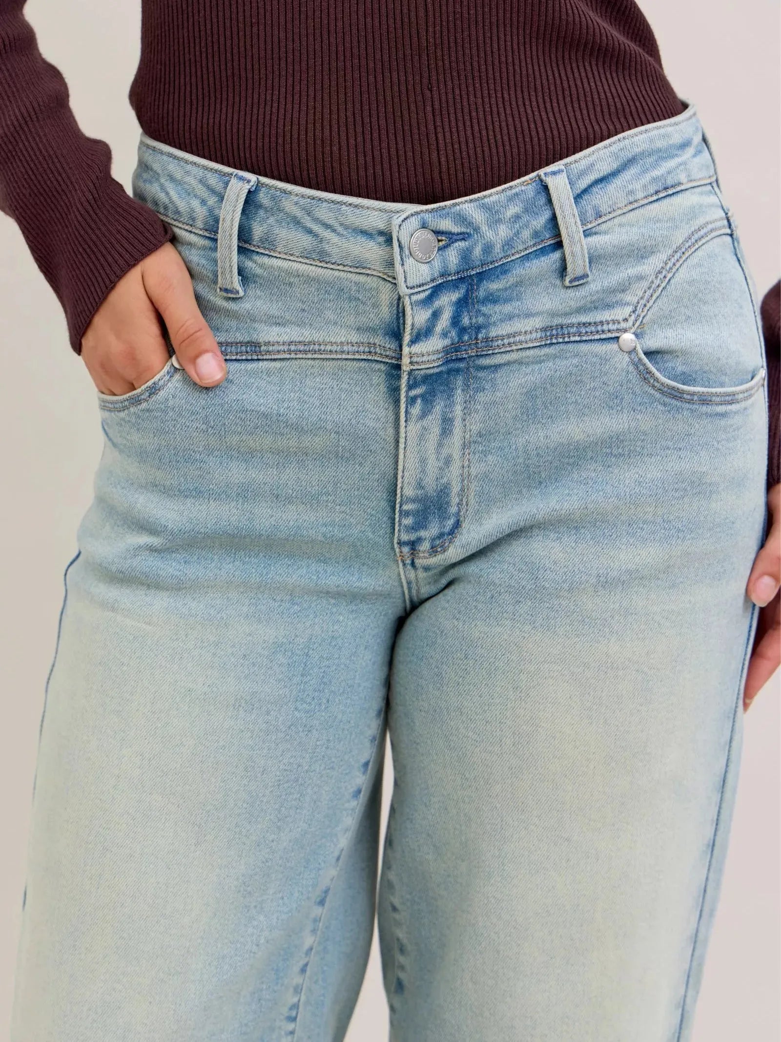 Judy Blue Straight Talk High Waist Column Straight Jeans-Women's Jeans-Shop Z & Joxa