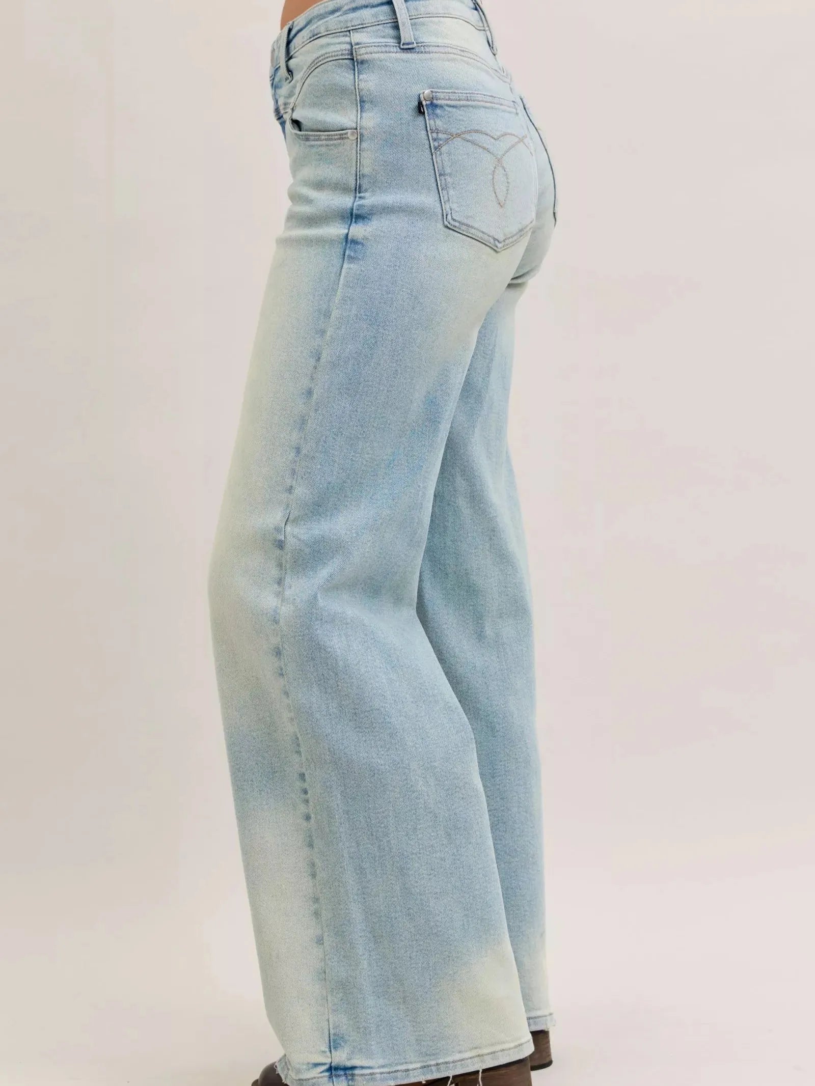 Judy Blue Straight Talk High Waist Column Straight Jeans-Women's Jeans-Shop Z & Joxa