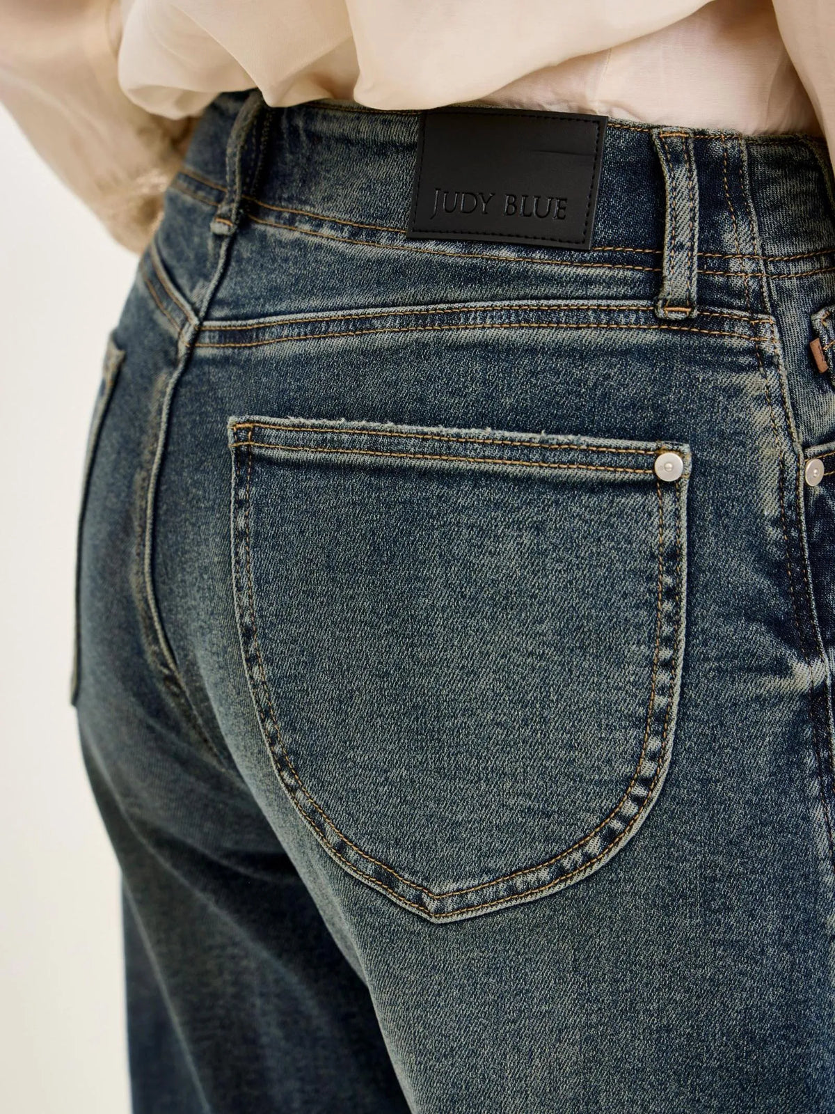 Judy Blue Straight To It Highrise Marlow Hollywood Waistband Jeans-Women's Jeans-Shop Z & Joxa
