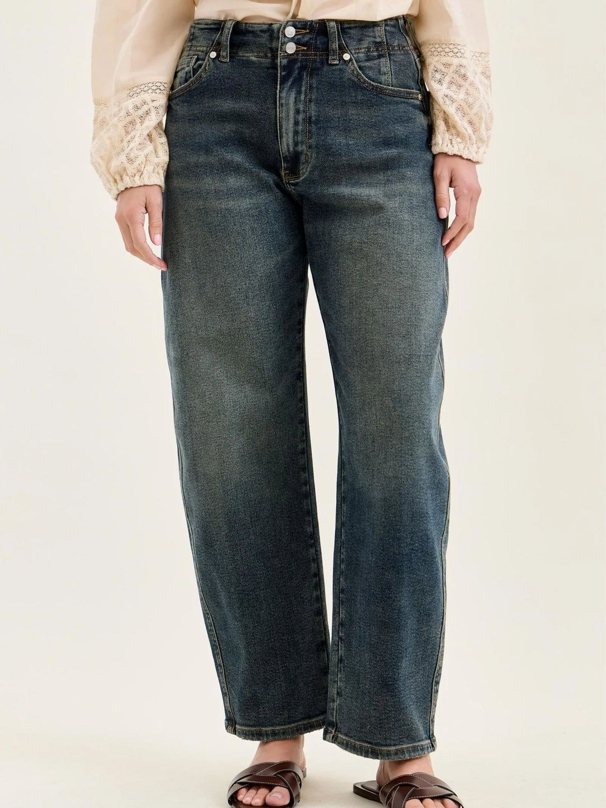 Judy Blue Straight To It Highrise Marlow Hollywood Waistband Jeans-Women's Jeans-Shop Z & Joxa