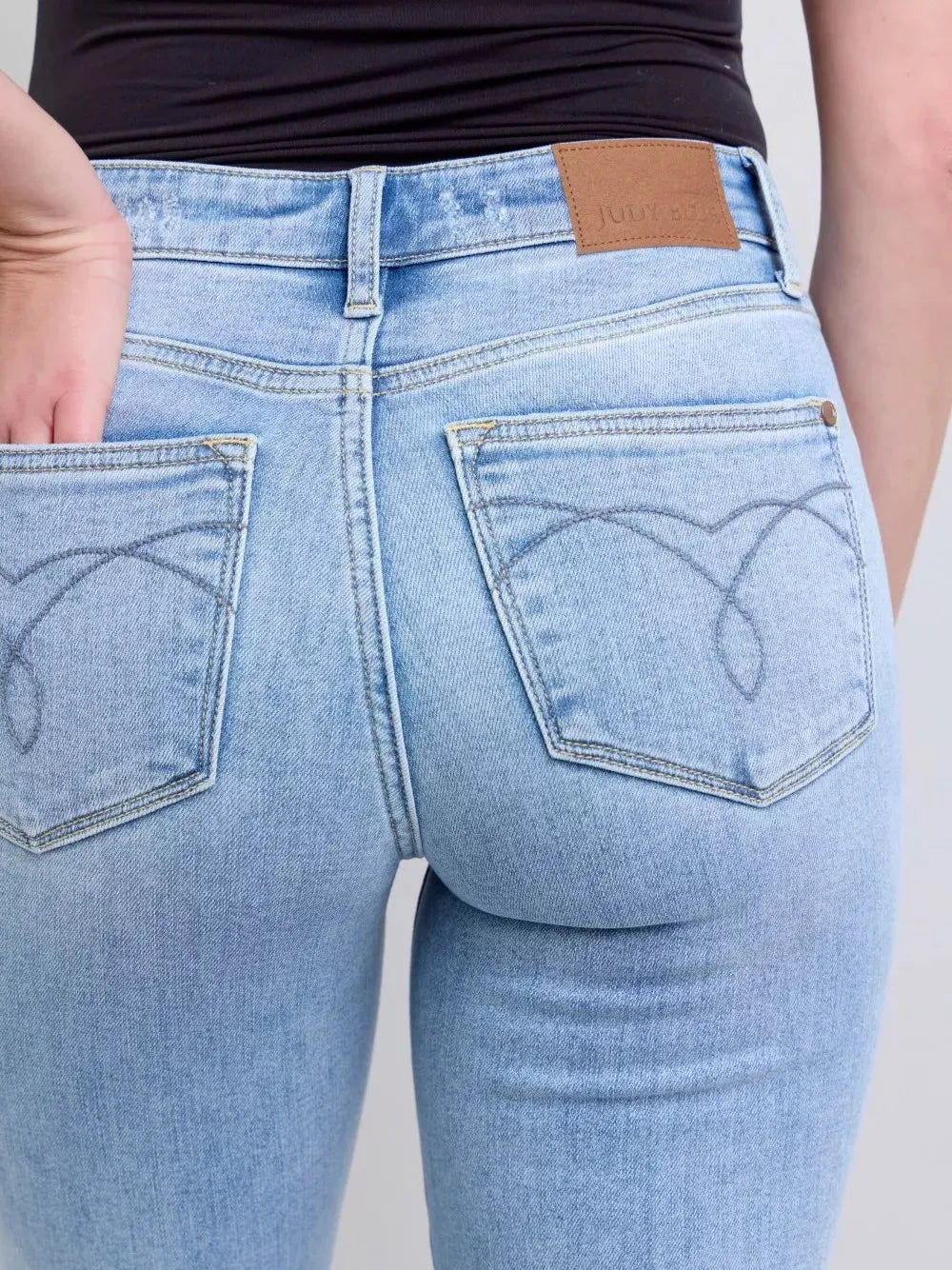 Judy Blue ThermaStone Mid Rise Bootcut Thermal Jeans-Women's Jeans-Shop Z & Joxa