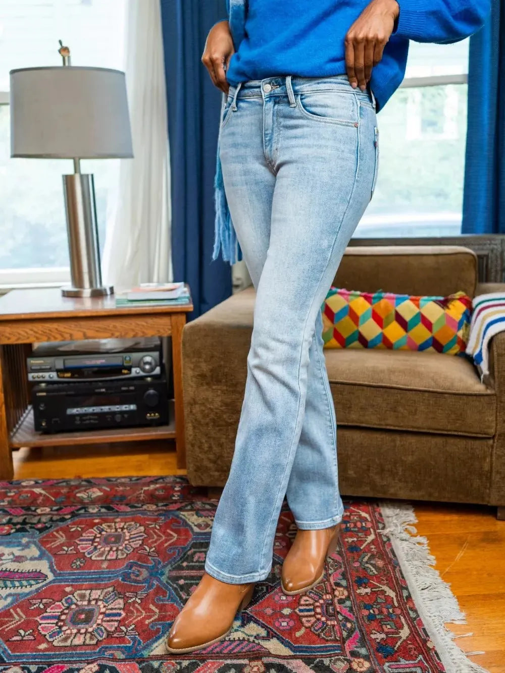 Judy Blue ThermaStone Mid Rise Bootcut Thermal Jeans-Women's Jeans-Shop Z & Joxa