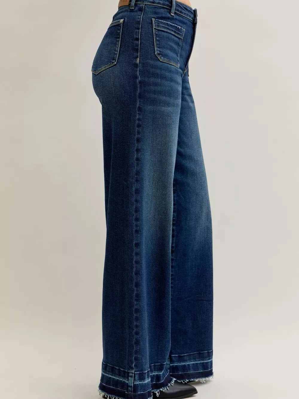 Judy Blue Twilight Drift High Rise Front Pocket Palazzo Jeans-Women's Jeans-Shop Z & Joxa