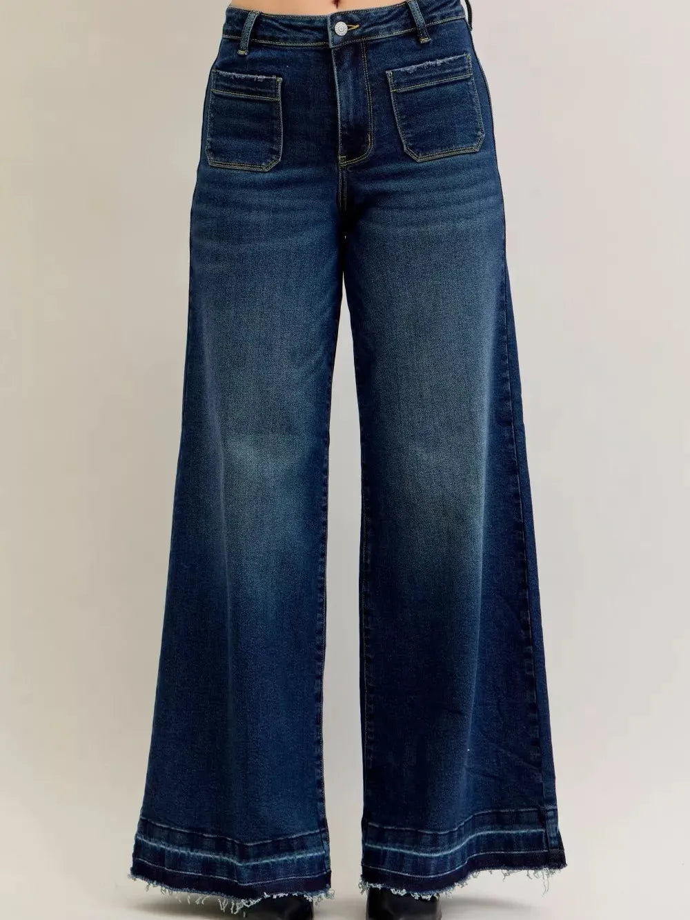 Judy Blue Twilight Drift High Rise Front Pocket Palazzo Jeans-Women's Jeans-Shop Z & Joxa