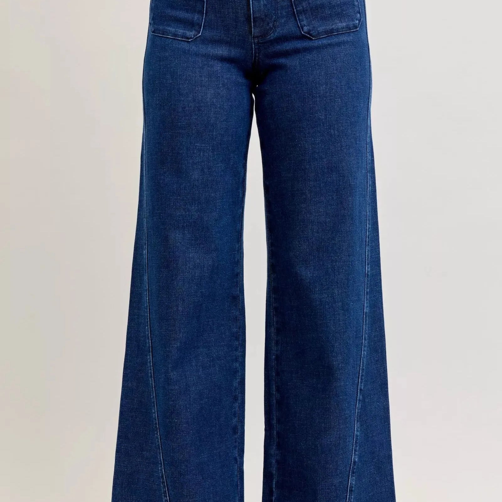 Judy Blue Twist & Shout Retro Wide Jeans with Twisted Seams-Women's Jeans-Shop Z & Joxa