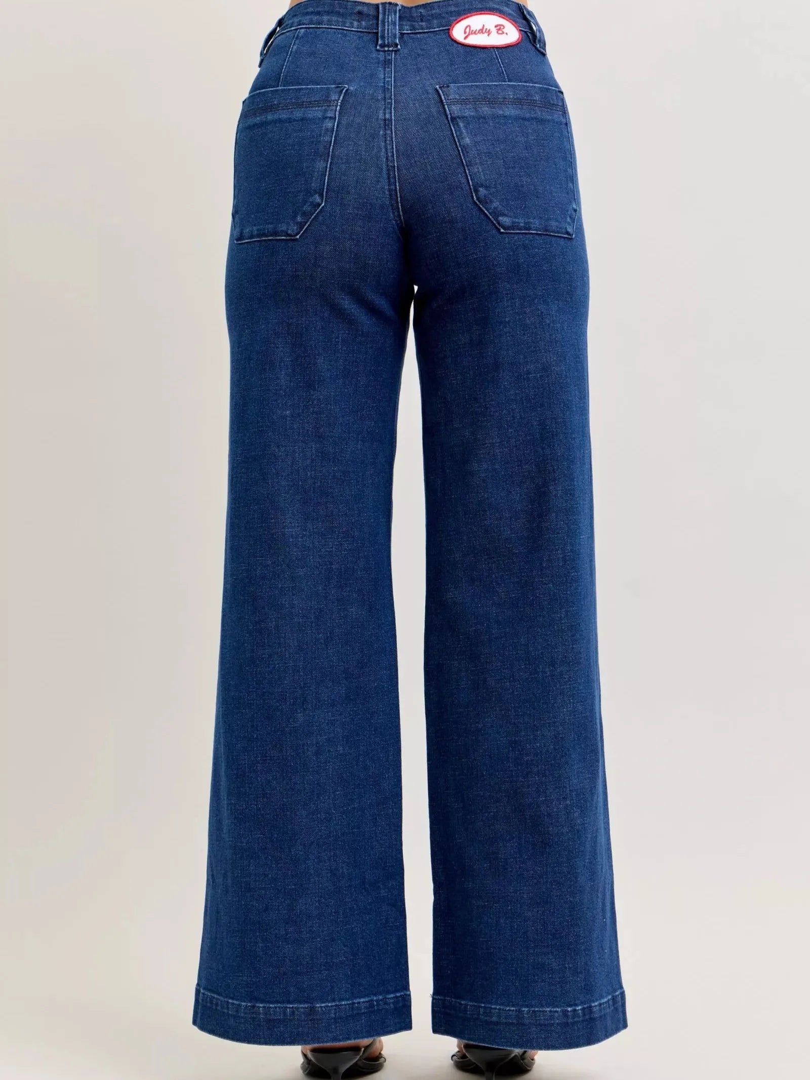 Judy Blue Twist & Shout Retro Wide Jeans with Twisted Seams-Women's Jeans-Shop Z & Joxa