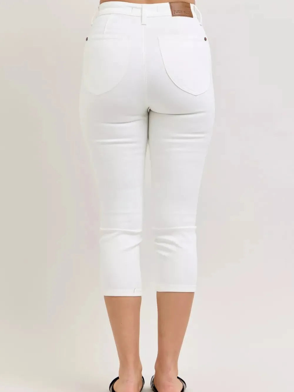 Judy Blue Wide Spade Society Capri Pants with Spade Pockets-Women's Jeans-Shop Z & Joxa