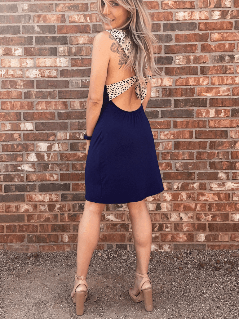 Just a Little Extra Backless Mini Dress-Women's Dresses-Shop Z & Joxa