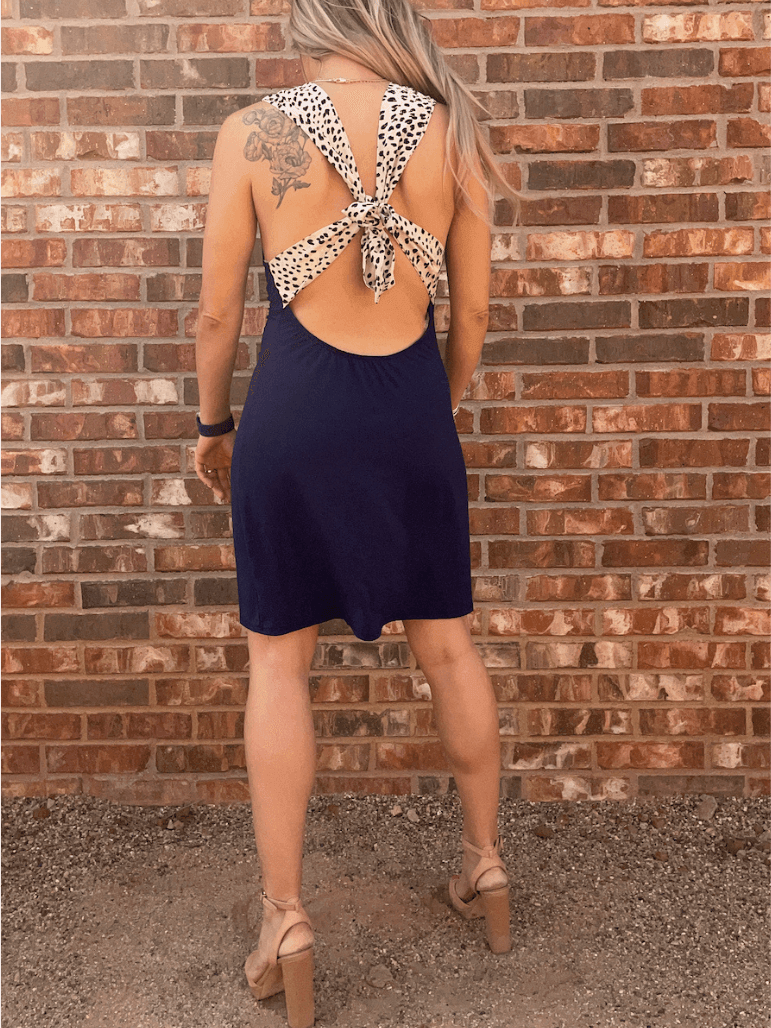 Just a Little Extra Backless Mini Dress-Women's Dresses-Shop Z & Joxa